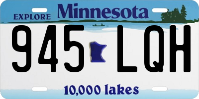MN license plate 945LQH