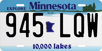 MN license plate 945LQW