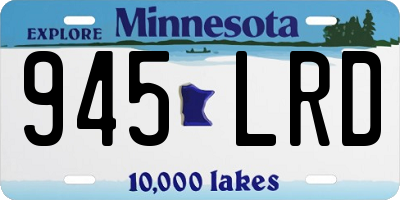 MN license plate 945LRD