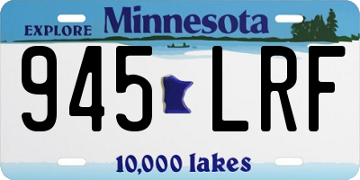 MN license plate 945LRF