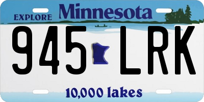 MN license plate 945LRK