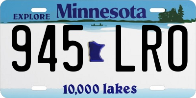 MN license plate 945LRO