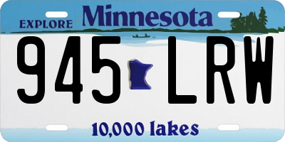 MN license plate 945LRW