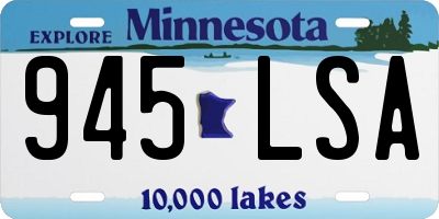 MN license plate 945LSA