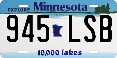 MN license plate 945LSB