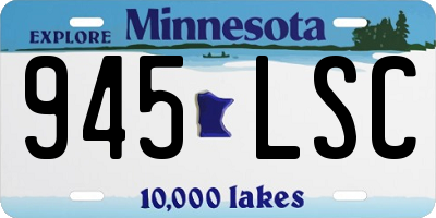 MN license plate 945LSC