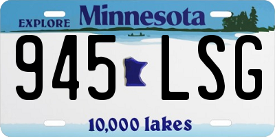 MN license plate 945LSG