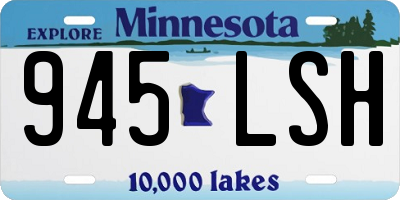 MN license plate 945LSH