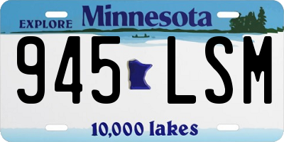 MN license plate 945LSM