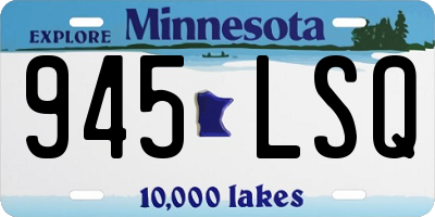 MN license plate 945LSQ