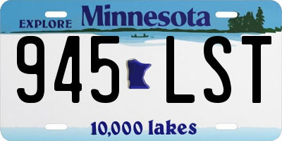 MN license plate 945LST