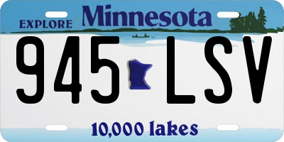 MN license plate 945LSV