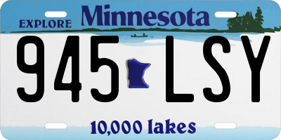 MN license plate 945LSY