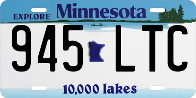 MN license plate 945LTC