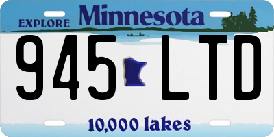 MN license plate 945LTD