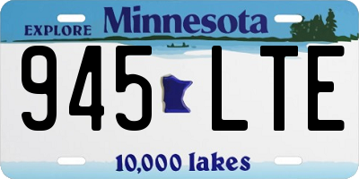 MN license plate 945LTE