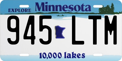 MN license plate 945LTM