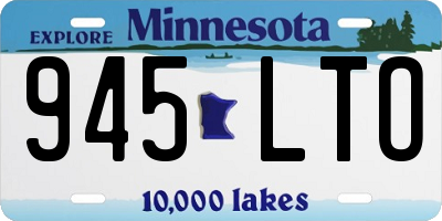 MN license plate 945LTO