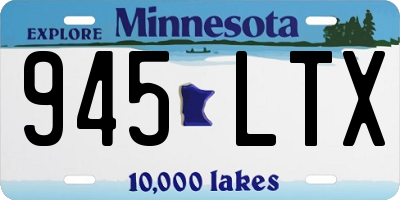 MN license plate 945LTX