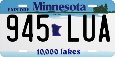 MN license plate 945LUA