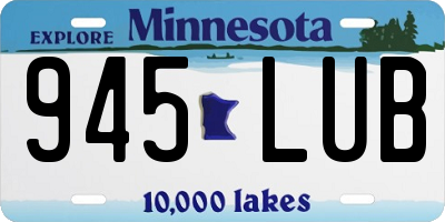 MN license plate 945LUB