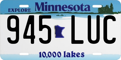 MN license plate 945LUC