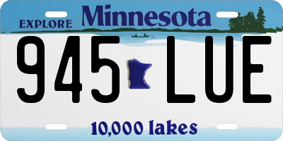 MN license plate 945LUE