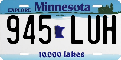 MN license plate 945LUH