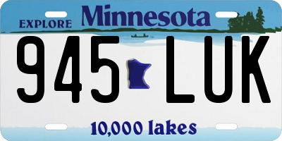 MN license plate 945LUK