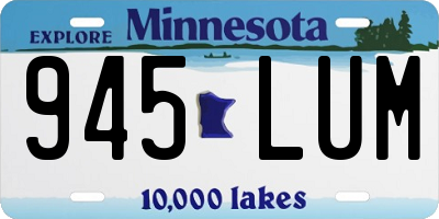 MN license plate 945LUM