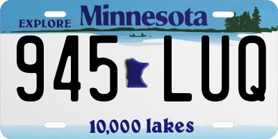 MN license plate 945LUQ
