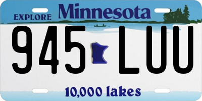 MN license plate 945LUU