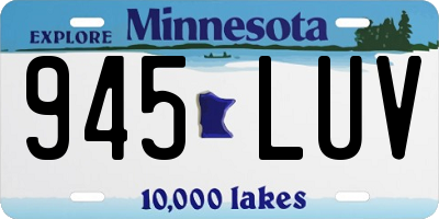 MN license plate 945LUV