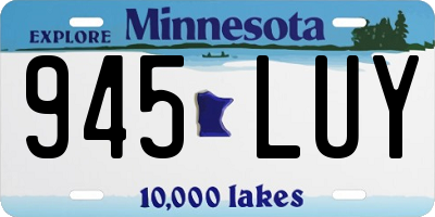 MN license plate 945LUY