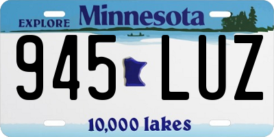 MN license plate 945LUZ