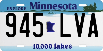 MN license plate 945LVA