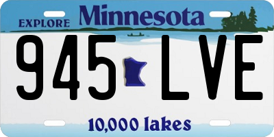 MN license plate 945LVE