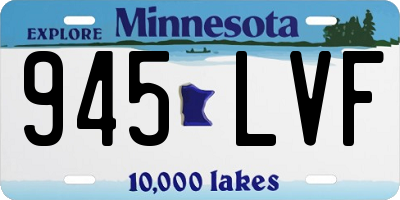 MN license plate 945LVF