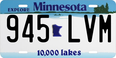 MN license plate 945LVM
