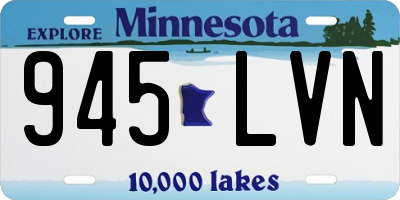 MN license plate 945LVN