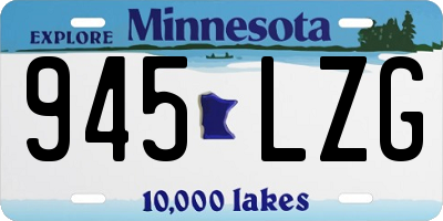 MN license plate 945LZG