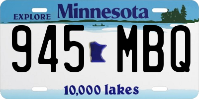 MN license plate 945MBQ