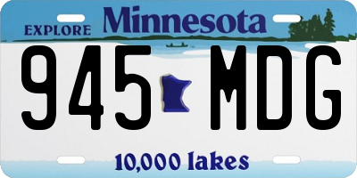 MN license plate 945MDG
