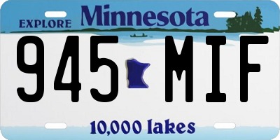 MN license plate 945MIF