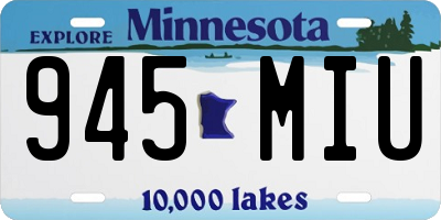 MN license plate 945MIU