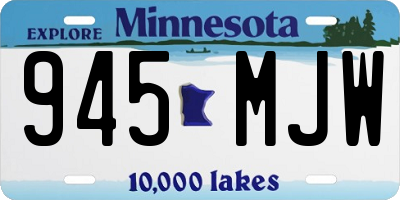 MN license plate 945MJW