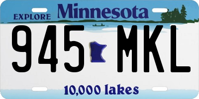 MN license plate 945MKL