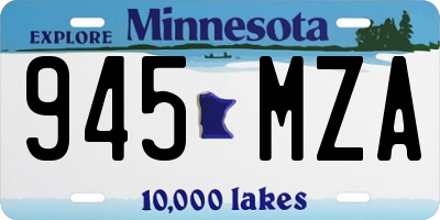 MN license plate 945MZA