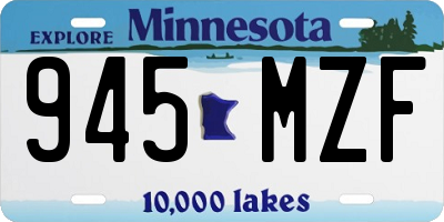 MN license plate 945MZF