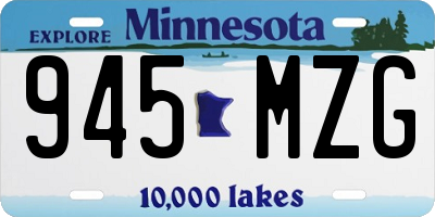 MN license plate 945MZG
